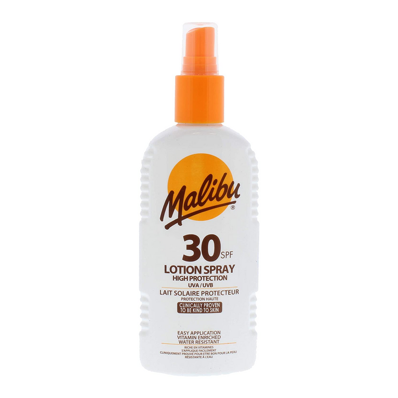 Malibu High Protection Sun Lotion Spray SPF30 UVA UVB Sunscreen 200ml