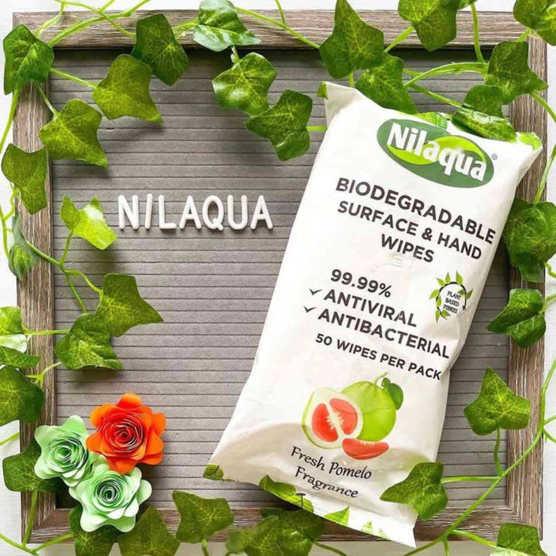 Nilaqua Biodegradable Hand and Surface Wipes 50s