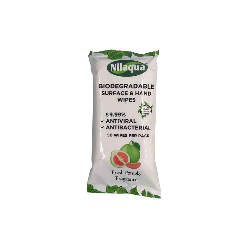 Nilaqua Biodegradable Hand and Surface Wipes 50s