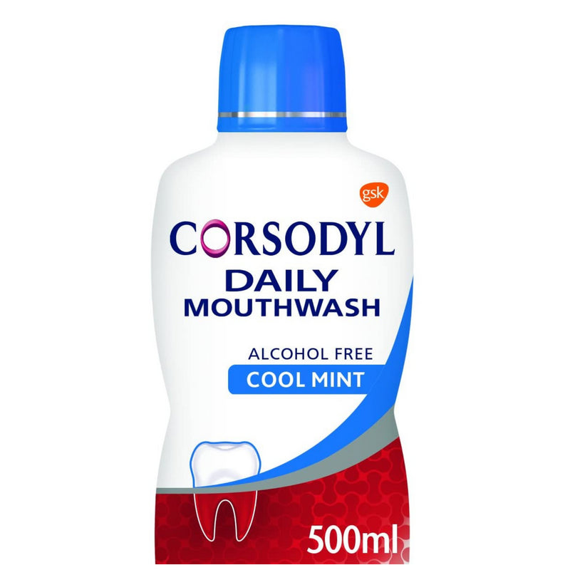Corsodyl Daily Mouthwash Cool Mint 500 ml
