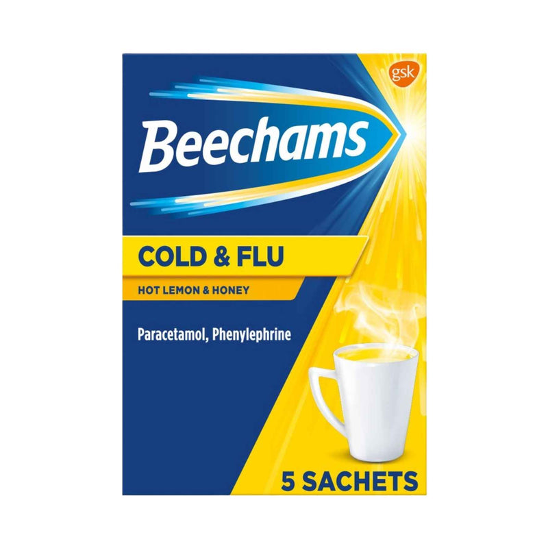 Beechams Cold & Flu Honey & Lemon 5s