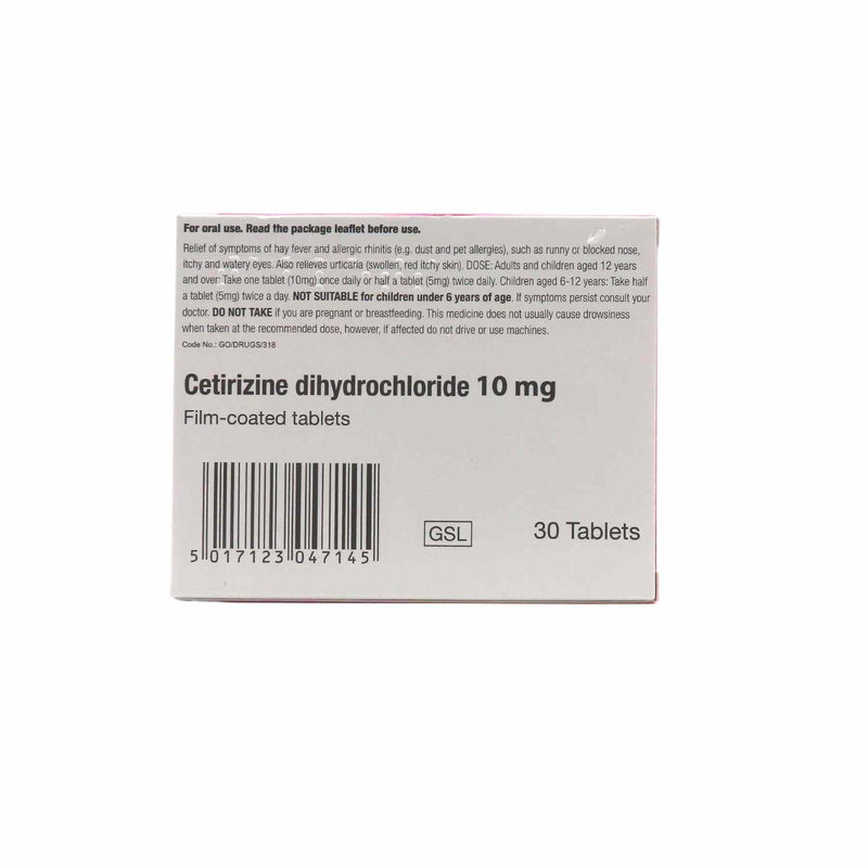 Hay Fever Tablets - Cetirizine Dihydrochloride x3 packs