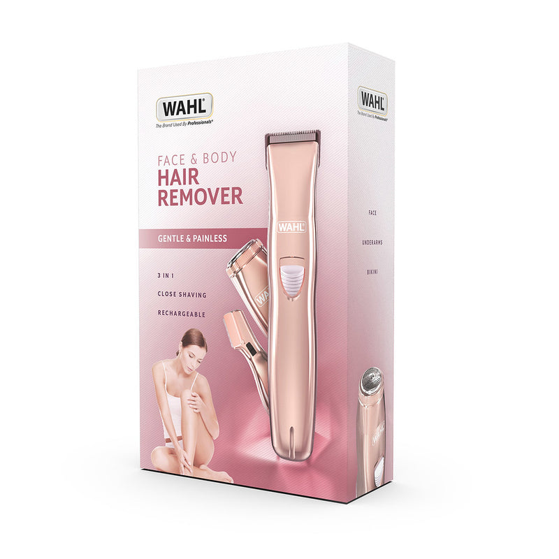 Wahl Ladies Face and Body Hair Remover - 3 in 1 Female Rotary Shaver and Eyebrow Shaper
