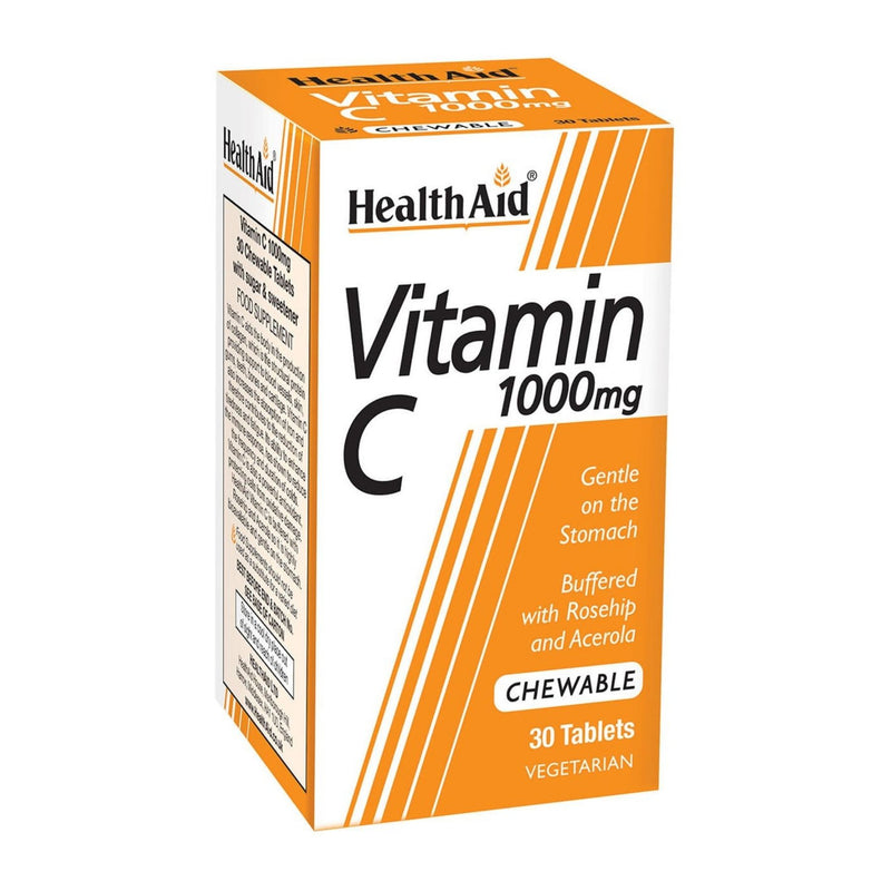 HealthAid Vitamin C 1000 mg - Chewable - Vegetarian 30 Tablets