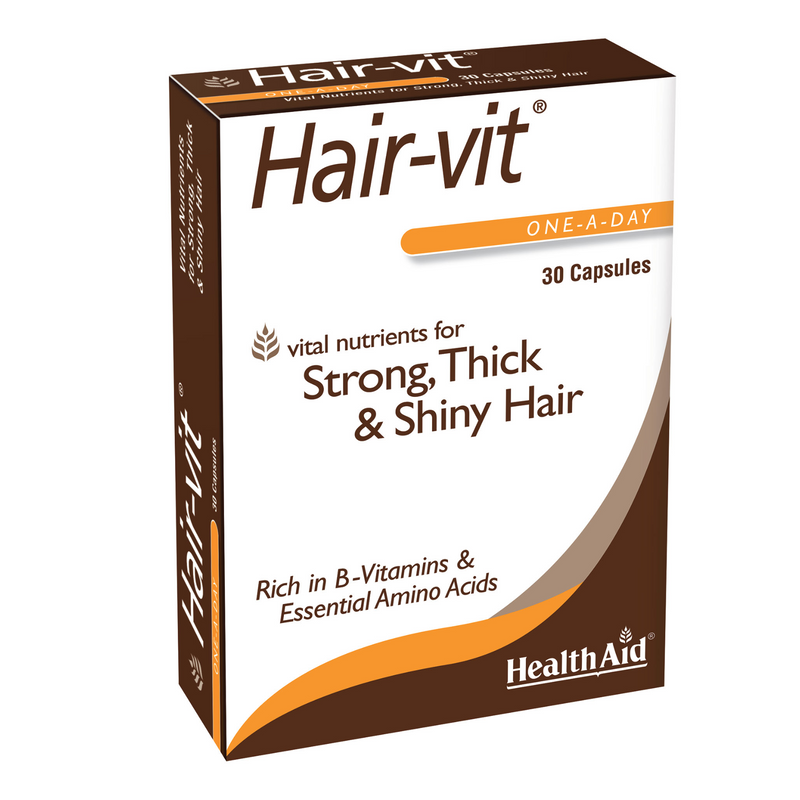 HealthAid Hair Vitamins for Hair Growth with Essential Vitamins and Minerals, 30 Capsules
