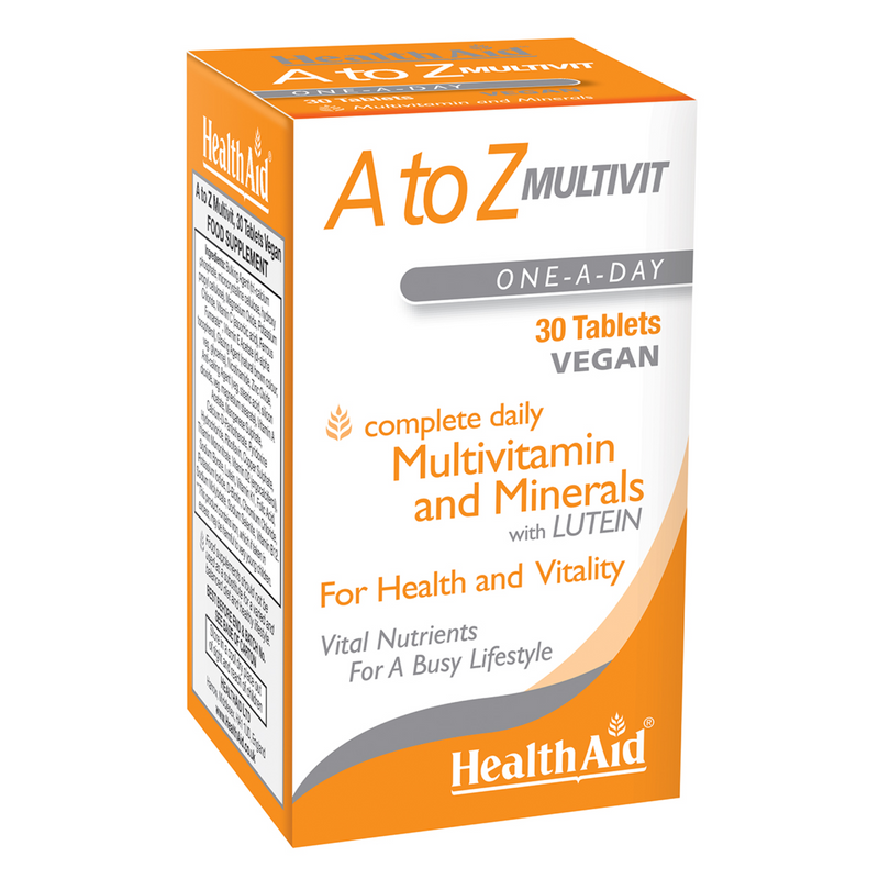 HealthAid A to Z Multivitamins and Minerals, 30 Vegetarian Tablets