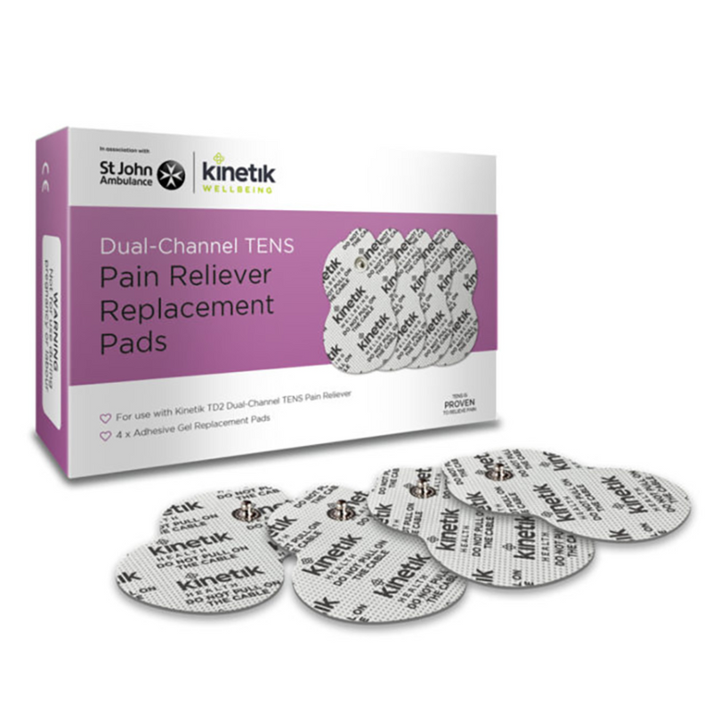 Kinetik Wellbeing TENS Pain Reliever Adhesive Gel Pads (Pack of 4)