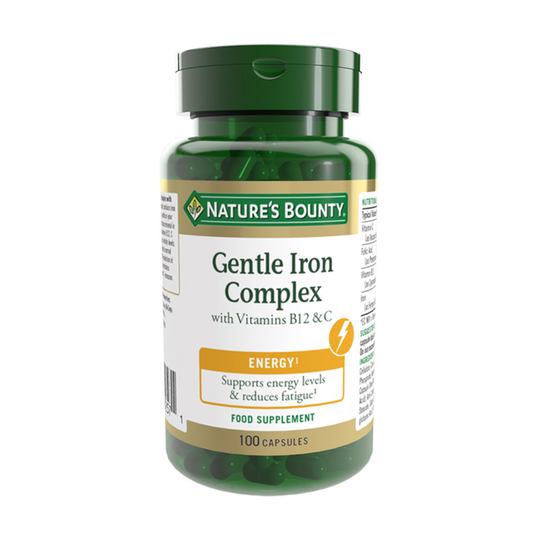 Nature's Bounty Gentle Iron Complex with Vitamins B12 and C Capsules