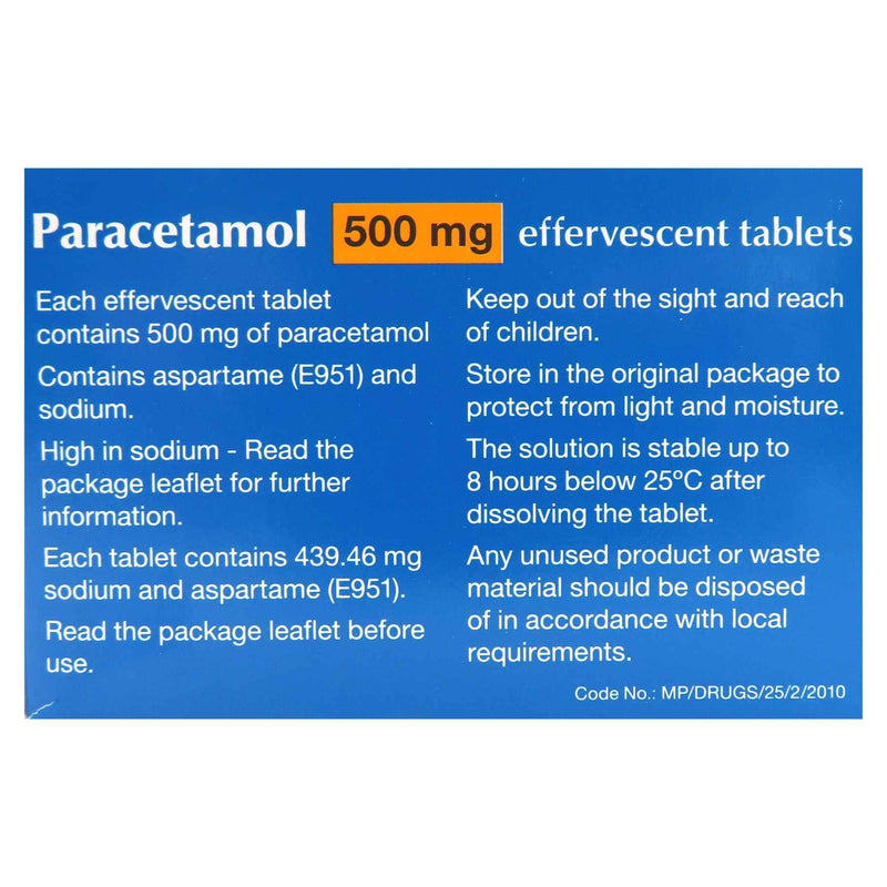 Paracetamol Effervescent 500mg 24 Tablets