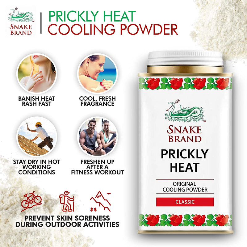 Prickly Heat Powder Snake Brand (140 gram)