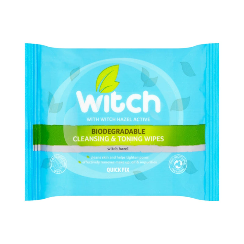 Witch Biodegradable Cleansing & Toning Wipes