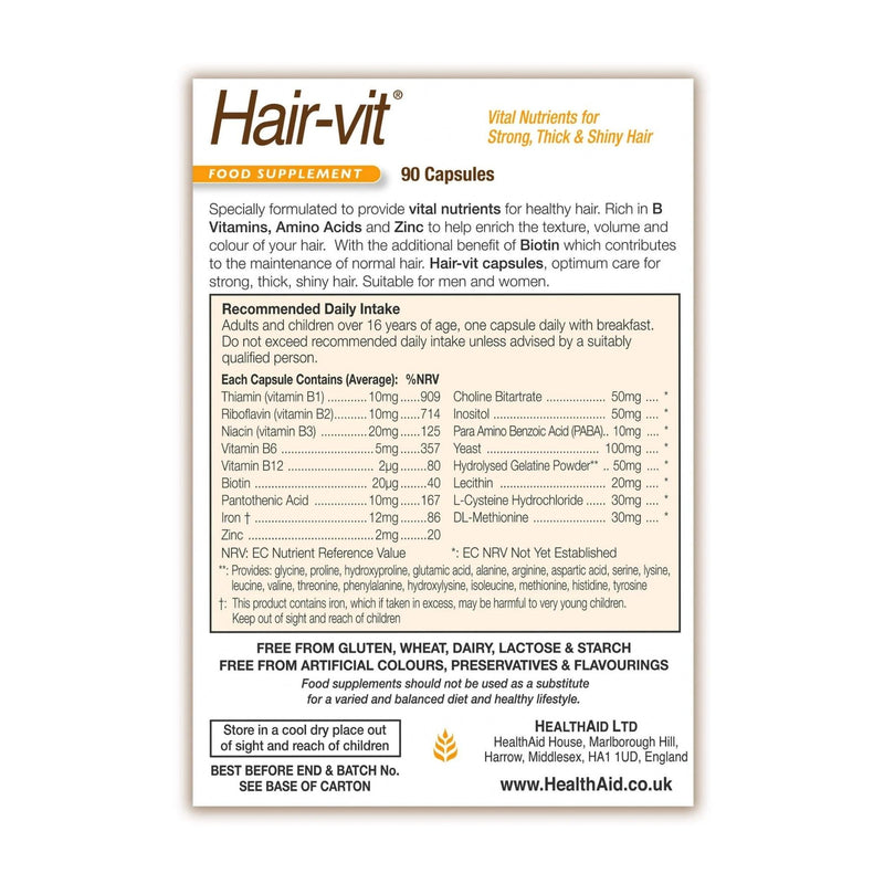 Healthaid Hairvit 90 Capsules