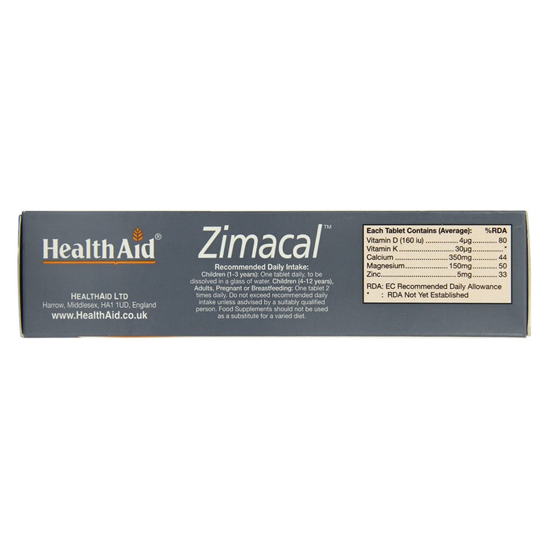 HealthAid Zimacal - Effervescent - 20 Vegetarian Tablets