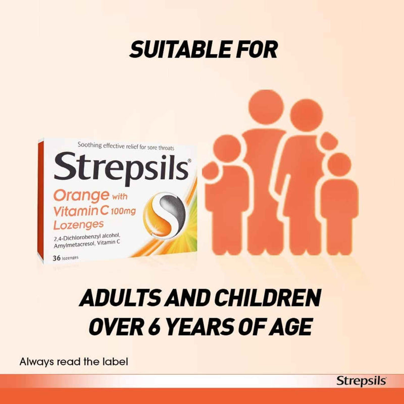 Strepsils Orange & Vitamin C 36s