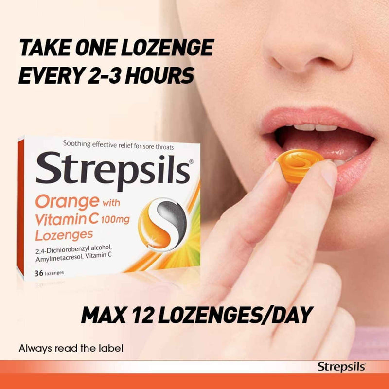 Strepsils Orange & Vitamin C 36s